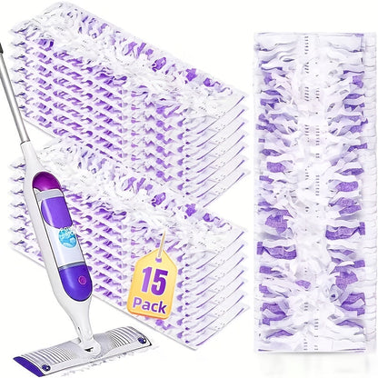 Mop Pads Refills Compatible with Swiffer PowerMop Dry and Wet Use Disposable Multi-Surface Floor Cleaning Pads for Hardwood Tile Laminate No Mop Included 15 Count or 50 Count Bulk Value Pack