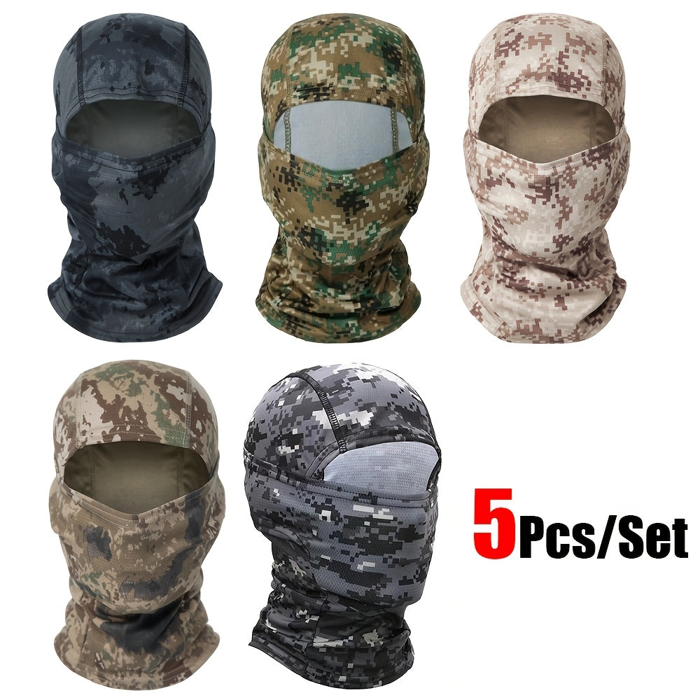 5-Pack Neck Gaiter Face Mask for Men & Women – UV Protection Balaclava Headscarf for Running, Hiking, Fishing, Cycling, Skiing & Outdoor Sports (11 Pattern Sets)