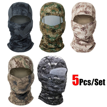 5-Pack Neck Gaiter Face Mask for Men & Women – UV Protection Balaclava Headscarf for Running, Hiking, Fishing, Cycling, Skiing & Outdoor Sports (11 Pattern Sets)