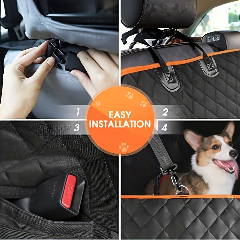 Pet Car Seat Cover for Dogs, Dog-Specific Car Seat, Full-Coverage Stain-Resistant Mat, Small Size & Universal for Medium & Large Dogs