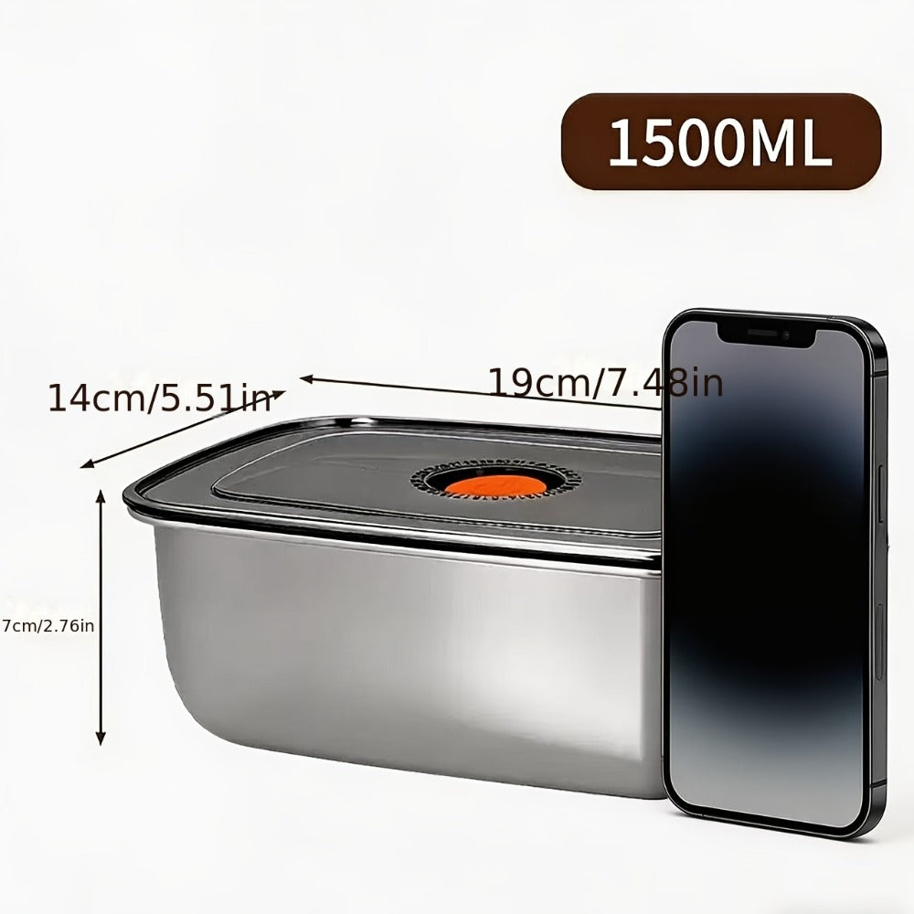 Stainless Steel Lunch Boxes, Set of 6 Large 50.72 oz Food Storage Containers with Lids – Airtight Stackable Refrigerator Storage Containers for Meal Prep, Leftovers, Kitchen and Office