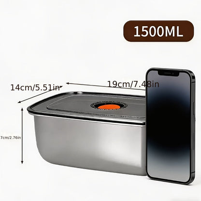 Stainless Steel Lunch Boxes, Set of 6 Large 50.72 oz Food Storage Containers with Lids – Airtight Stackable Refrigerator Storage Containers for Meal Prep, Leftovers, Kitchen and Office
