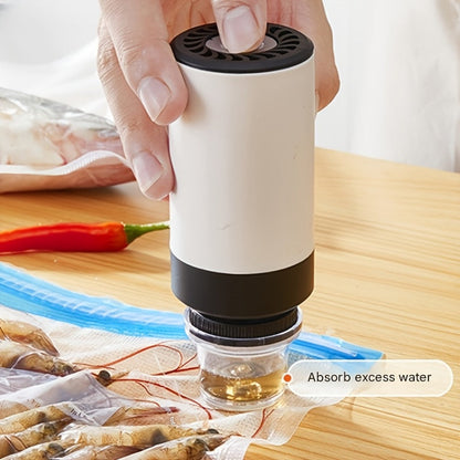 Cordless Vacuum Pump with Multiple Accessories – Portable Food Vacuum Sealer & Dehumidifier for Food Preservation, Crisper Containers, Travel Space Saving & Outdoor Storage