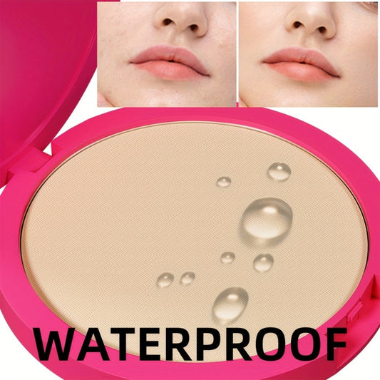 Pressed Powder Foundation 2 Pcs Set Waterproof Sweatproof Lightweight Buildable Coverage Non-Sticky Non-Drying Natural Matte Finish Concealer Makeup for All Skin Types 5 Shades Women