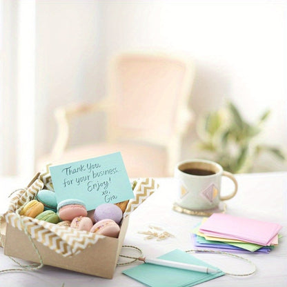 Blank Cards with Envelopes 4x6 Inch | 40 or 80 Sets Colorful Rainbow DIY Greeting Cards | Single Panel Holiday Christmas Birthday Note Cards Bulk Set | A Colors & B Colors for Crafts, Invitations, Thank You