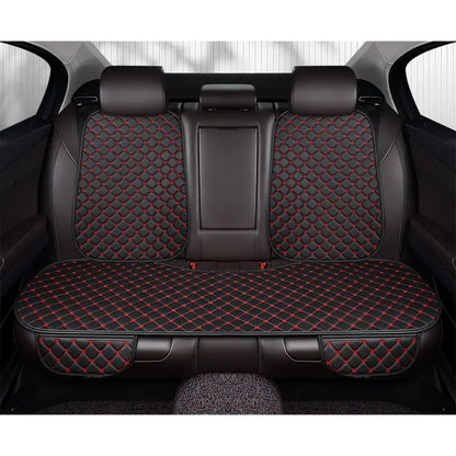 Car Back Seat Protector Waterproof, Universal Fit Anti-Stain Splash Guard Seat Cover for Car Interior, Durable Easy-Clean Rear Seat Cushion Liner in Black & Red
