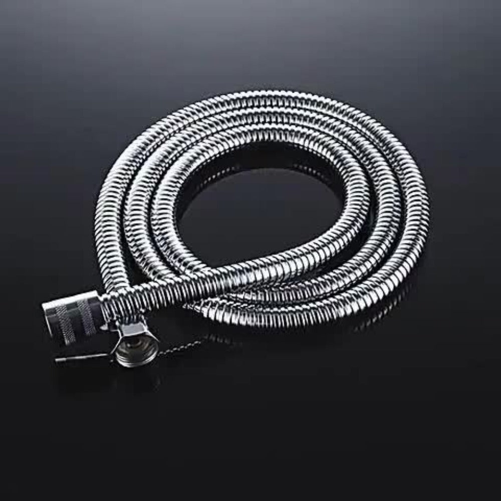 Flexible Stainless Steel Shower Hose Electroplated - Round Shape, Wall-Mounted Easy Install, for Rainfall Shower Heads & Sprayers, 59" / 78.7" / 118" Length Options, Chrome Finish