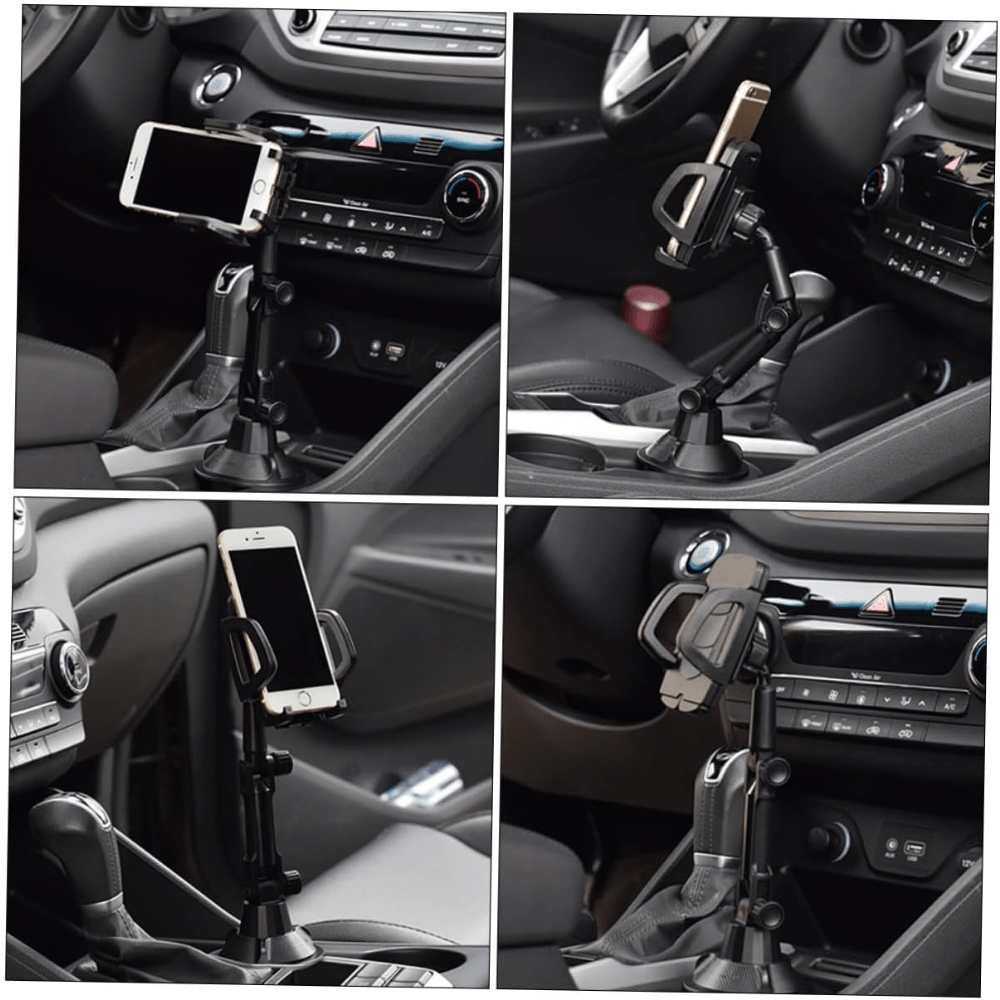 Car Cup Holder Phone Mount Adjustable 360° Rotation – Universal Cell Phone Bracket Cradle for Car Truck SUV, Fits iPhone Samsung & All Smartphones, Stable Anti-Slip Design