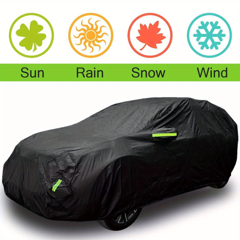 Comprehensive Car Cover Designed to Shield Your SUV Or Sedan from Sunlight, Rain, Snow, And Harmful UV Rays, Providing Frost Protection