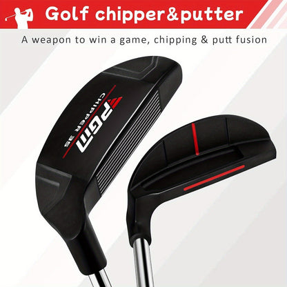 Golf Chipper Club Stainless Steel Head Regular Flex Steel Shaft 35 or 43 Degree Loft Blade Putter for Men Women Short Game Chipping Putting Wedge Championship Legal
