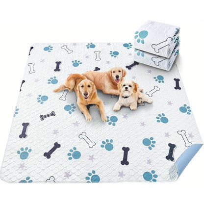 Washable Dog Pee Pads Reusable 4-Layer Absorbent Training Pad - Machine Washable Puppy Pads with Anti-Slip Bottom, Leakproof TPU Coating, Multi-Size for Puppies & Adult Dogs, Whelping & Travel
