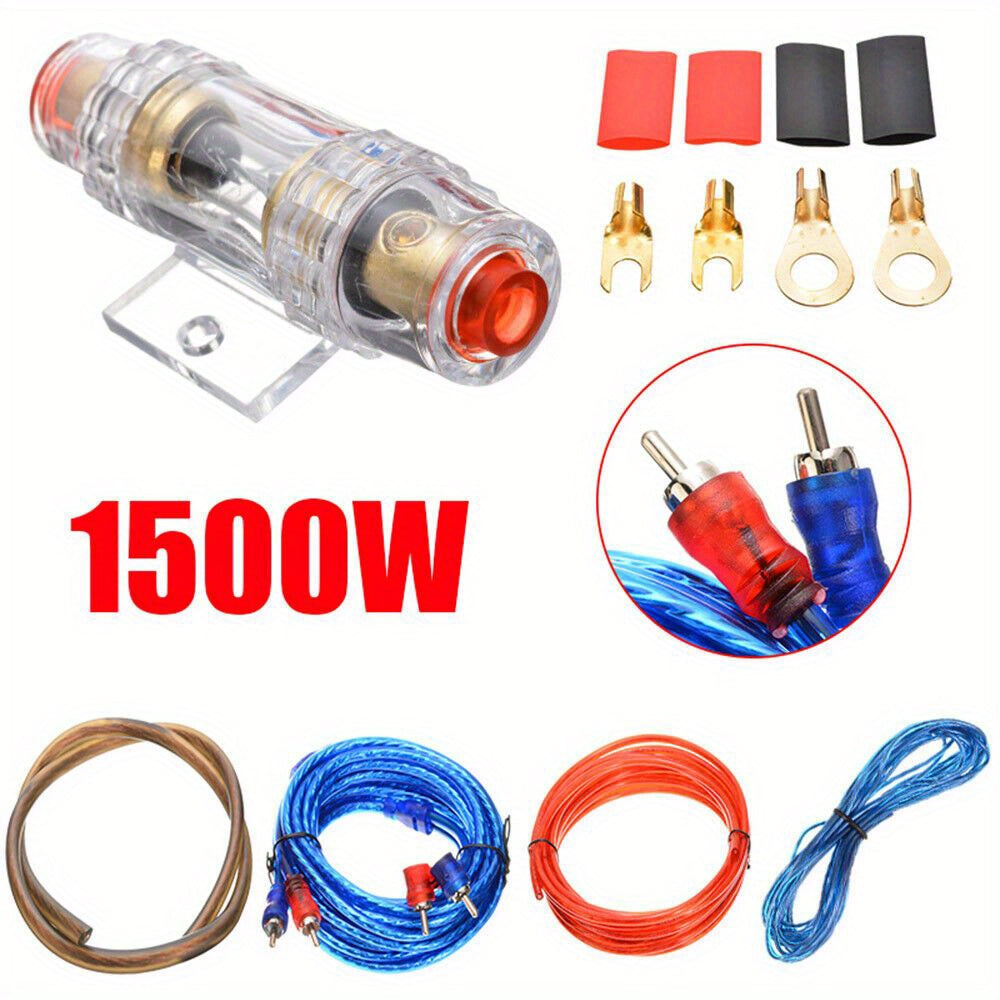 10 Gauge Amp RCA 1500W Auto Car Audio System Speaker Kit Complete Subwoofer Amplifier Install Wiring Cable
