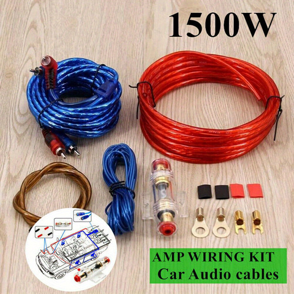 10 Gauge Amp RCA 1500W Auto Car Audio System Speaker Kit Complete Subwoofer Amplifier Install Wiring Cable