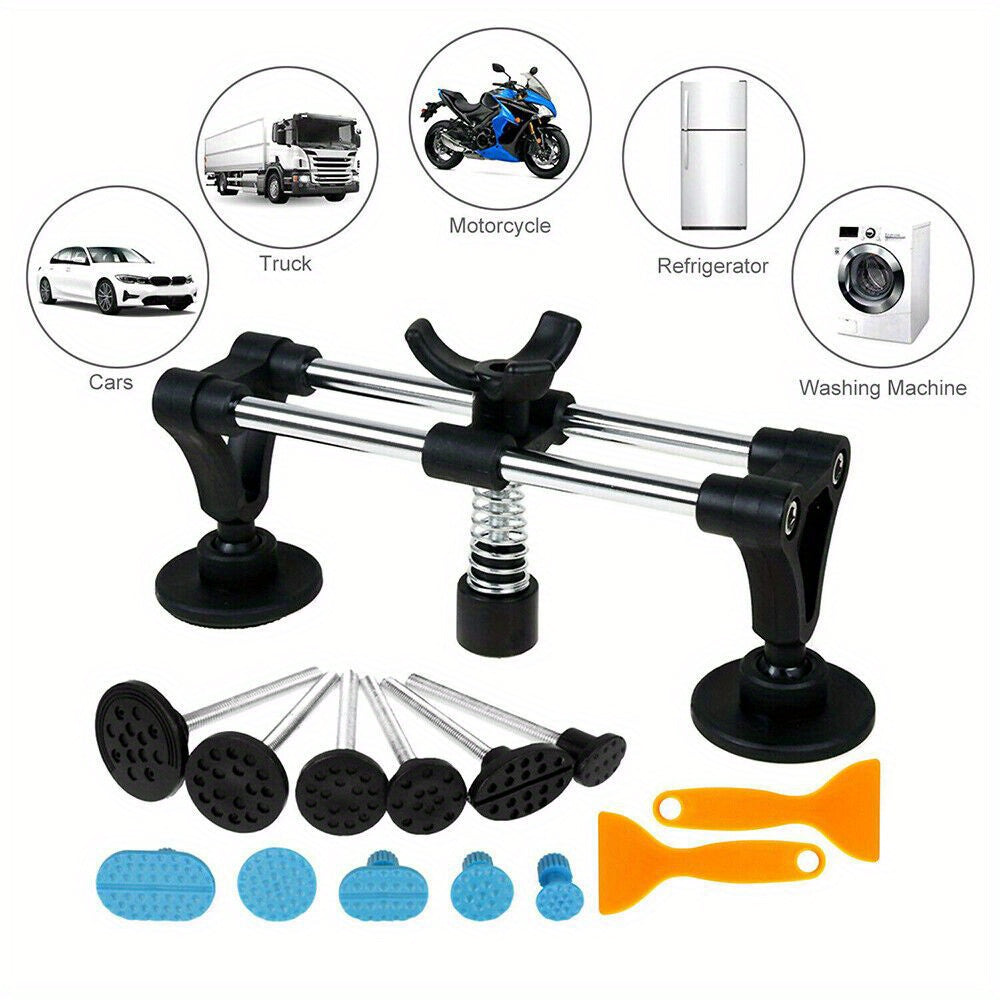 Car Paintless Dent Puller Kit with Tabs, Bridge Lifter for Body Repair And Hail Removal