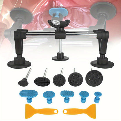 Car Paintless Dent Puller Kit with Tabs, Bridge Lifter for Body Repair And Hail Removal