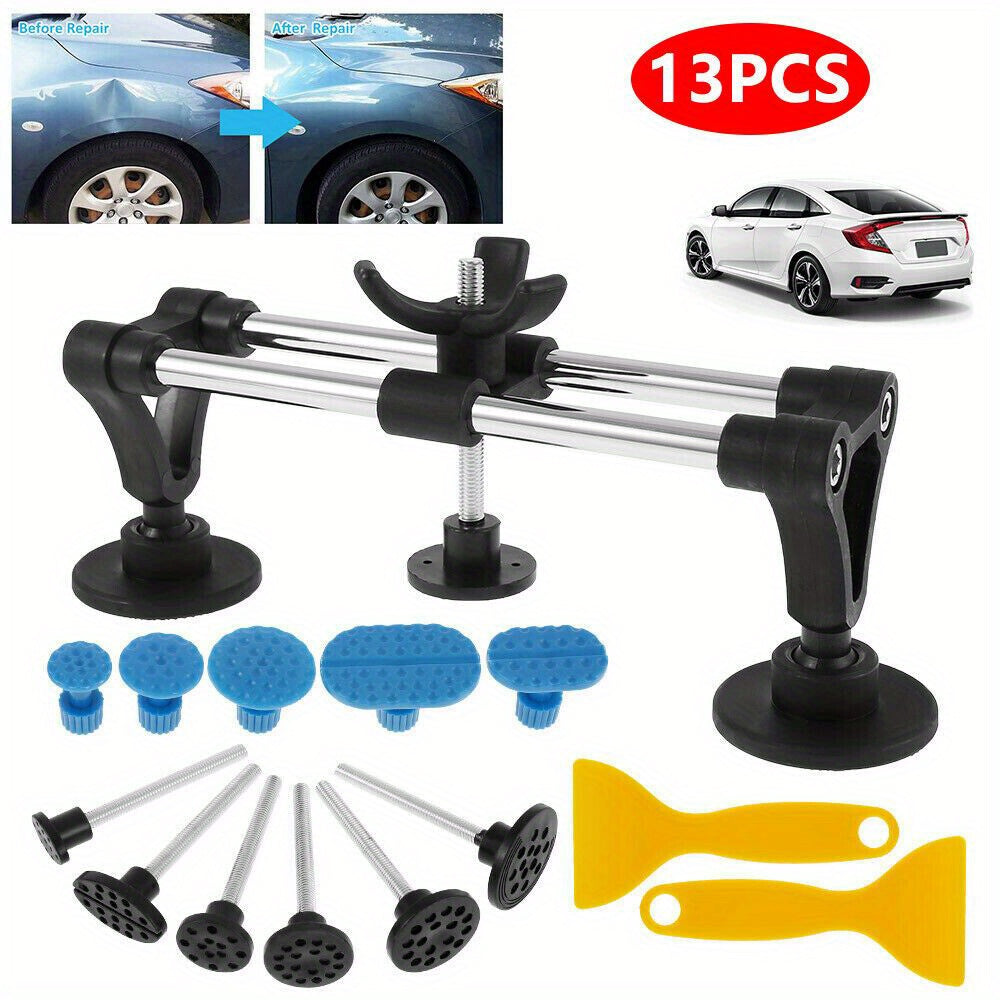 Car Paintless Dent Puller Kit with Tabs, Bridge Lifter for Body Repair And Hail Removal