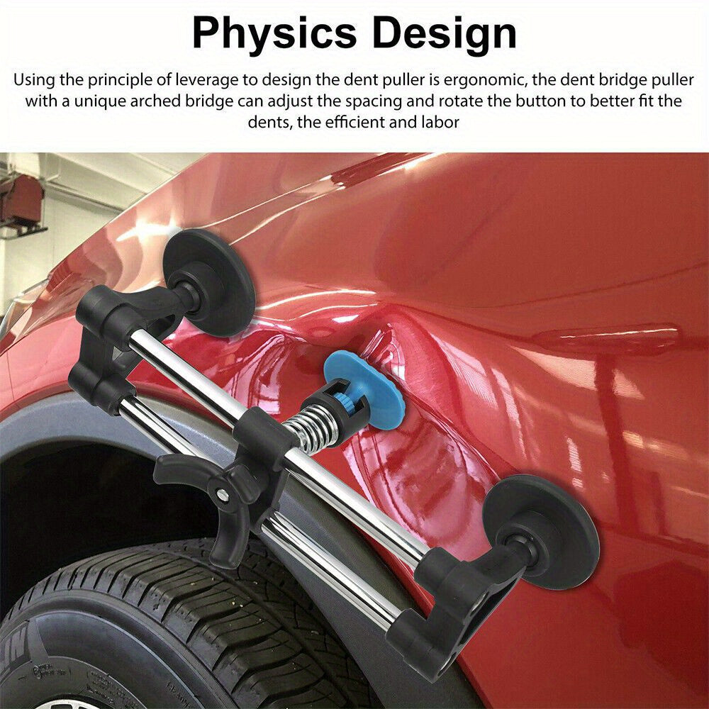 Car Paintless Dent Puller Kit with Tabs, Bridge Lifter for Body Repair And Hail Removal