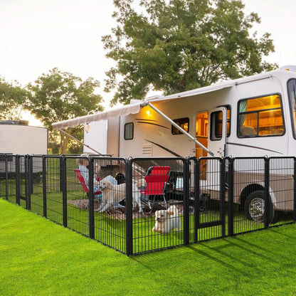Dog Playpen Heavy Duty Foldable - 8 & 16 Panel Pet Exercise Pen for Large Medium Small Dogs, Portable Indoor Outdoor Puppy Pen for Yard Garden Camping RV, 24"/32"/40" Panel Height