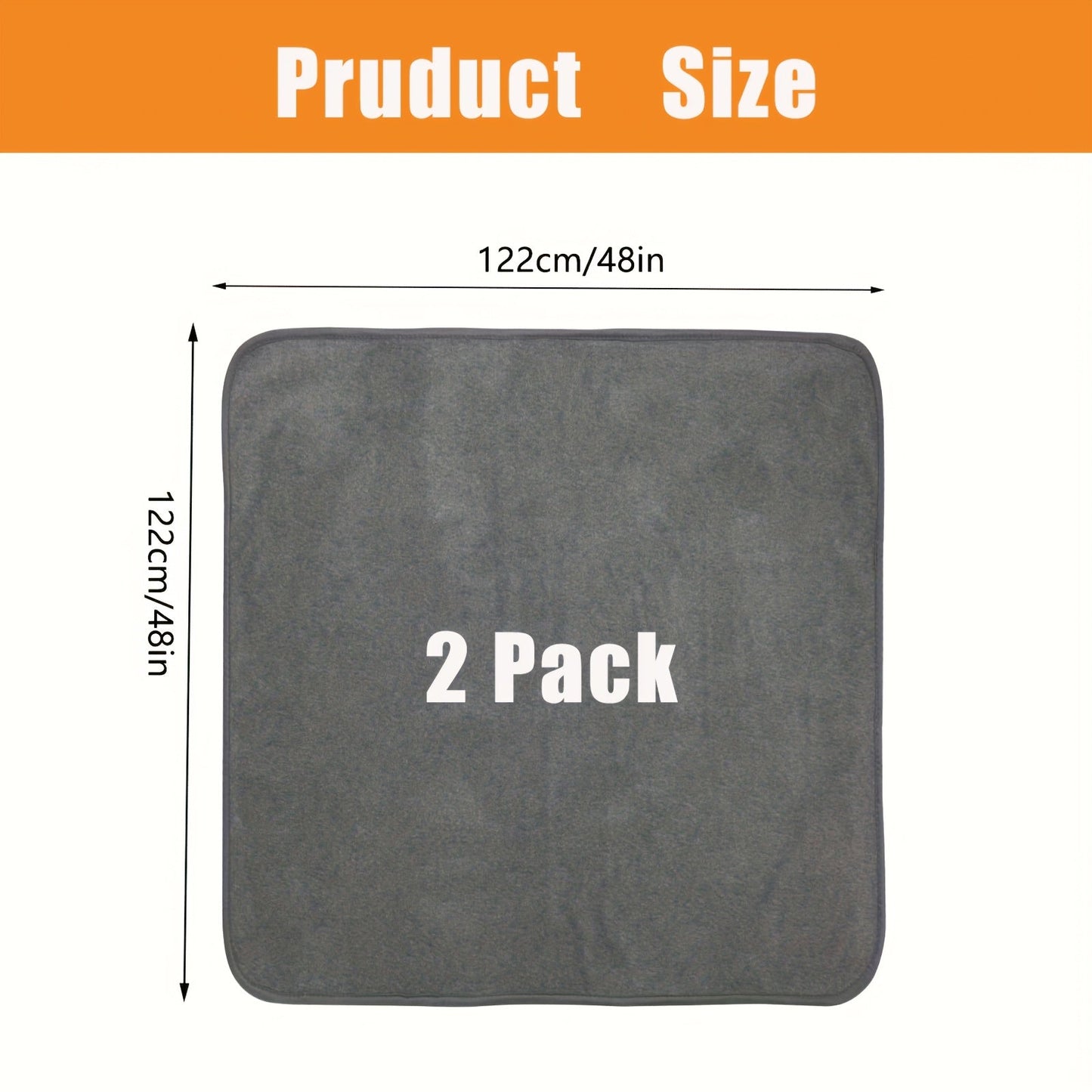 Washable Dog Pee Pads Reusable 2-Pack - Non-Slip 4-Layer Fast Absorbent Puppy Mat for Housebreaking, Whelping, Crate & Incontinence - Machine Washable 300+ Times, Multiple Sizes for All Breeds