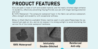 Washable Dog Pee Pads Reusable 2-Pack - Non-Slip 4-Layer Fast Absorbent Puppy Mat for Housebreaking, Whelping, Crate & Incontinence - Machine Washable 300+ Times, Multiple Sizes for All Breeds