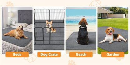 Washable Dog Pee Pads Reusable 2-Pack - Non-Slip 4-Layer Fast Absorbent Puppy Mat for Housebreaking, Whelping, Crate & Incontinence - Machine Washable 300+ Times, Multiple Sizes for All Breeds