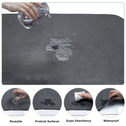 Washable Dog Pee Pads Reusable 2-Pack - Non-Slip 4-Layer Fast Absorbent Puppy Mat for Housebreaking, Whelping, Crate & Incontinence - Machine Washable 300+ Times, Multiple Sizes for All Breeds