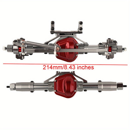 SCX10 Metal Axle Upgrade Kit CNC Aluminum Alloy Front & Rear Straight Axles – Compatible with Axial SCX10 90046 90047 1/10 RC Crawler Climbing Car 45# Steel Drive Shaft RC Hobbyist Upgrade
