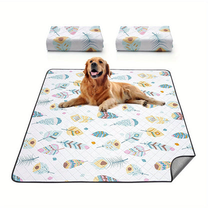 TPU Waterproof Washable Dog Pee Pads 2-Pack – Non-Slip Silicone Bottom, Ultra-Absorbent 4-Layer Whelping Pads | Reusable Puppy Training Pads for Playpen, Crate, Bed & Car | 7 Sizes | Machine Washable