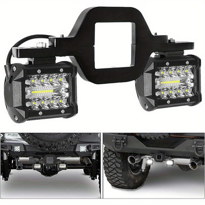 Hitch LED Light with 4 - Inch Size, 2 - Inch Towing Hitch Mount Brackets for Truck, Trailer, SUV, Pickup, Dual LED Off - Road, Without Battery