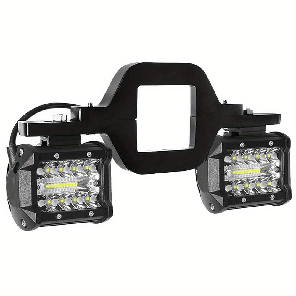 [LED Light For Trailer] Hitch LED Light With 4 - Inch Size, 2 - Inch Towing Hitch Mount Brackets For Trailer Dual LED Off - Road, Without Battery