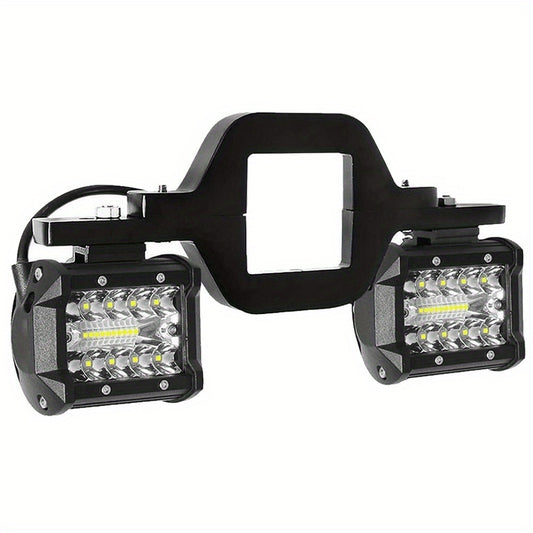 Hitch LED Light with 4 - Inch Size, 2 - Inch Towing Hitch Mount Brackets for Truck, Trailer, SUV, Pickup, Dual LED Off - Road, Without Battery