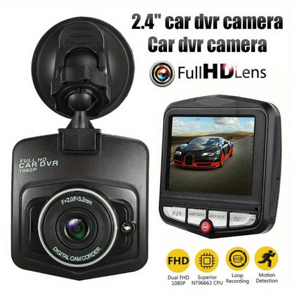 1080P Universal Vehicle Dashboard Camera Featuring a 2.2" LCD Display - Continuous Recording, 24/7 Parking Surveillance, And Motion Sensing, Without Battery