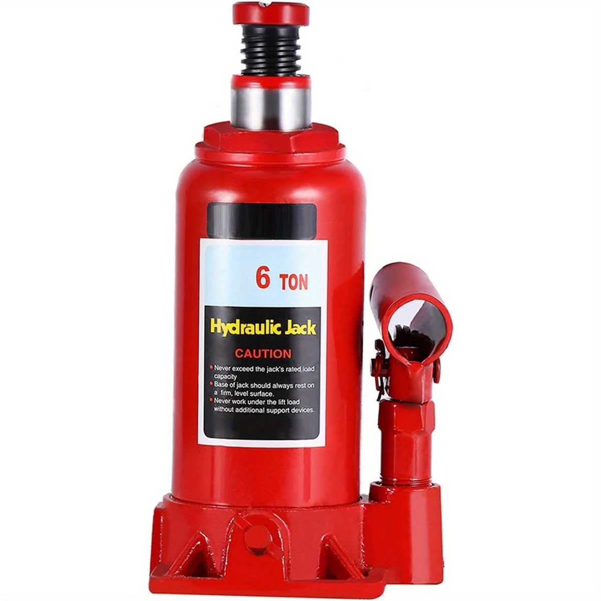 6T Heavy Duty Hydraulic Bottle Jack Lifting Car, Skid Resistance Top, Enlarged Base for Stability And Safety, Ideal for Automotive, Construction