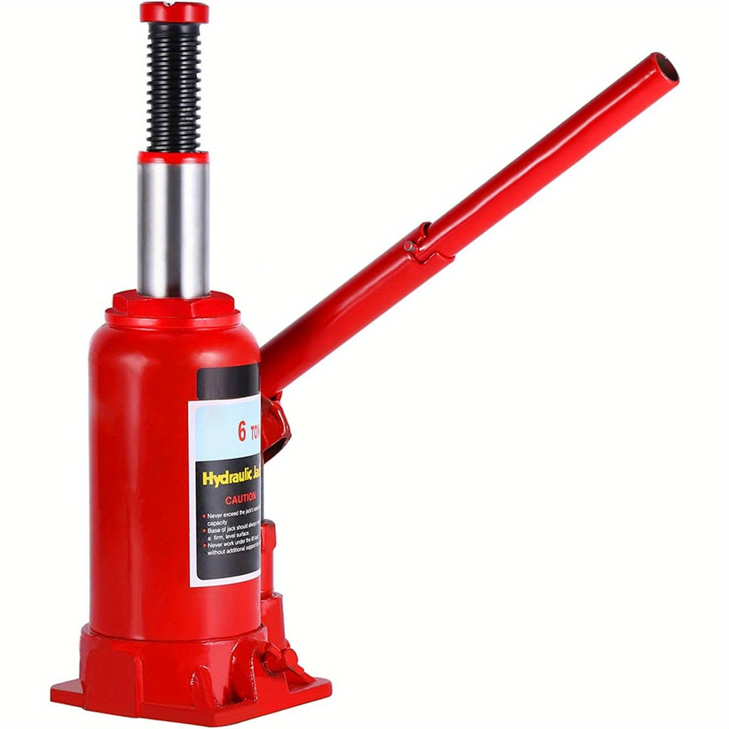 6T Heavy Duty Hydraulic Bottle Jack Lifting Car, Skid Resistance Top, Enlarged Base for Stability And Safety, Ideal for Automotive, Construction