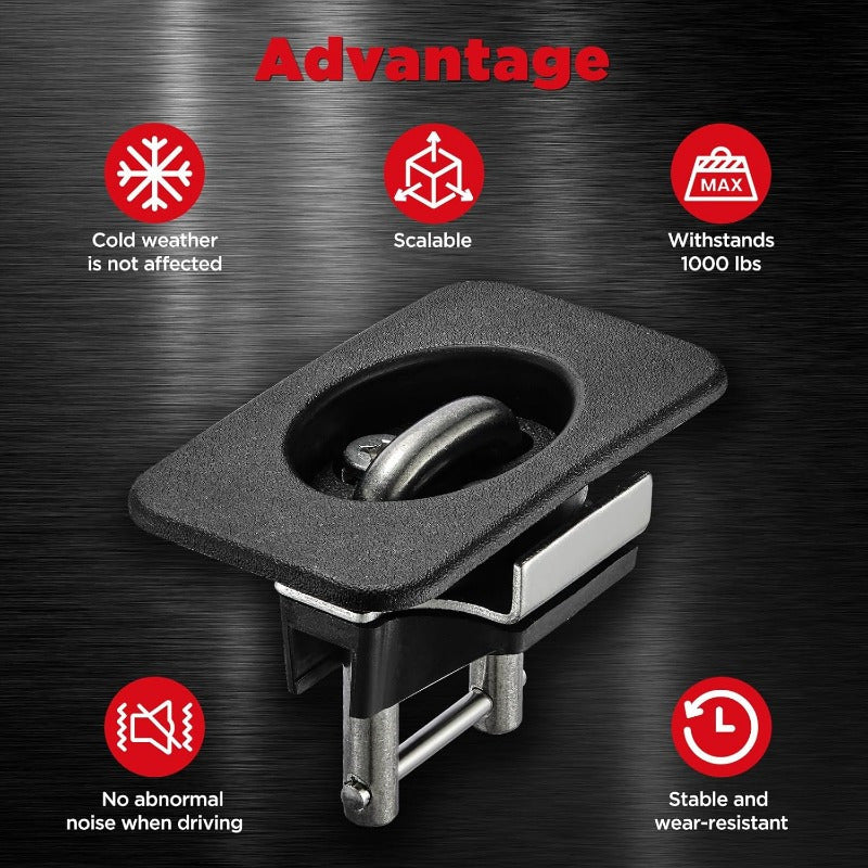Retractable Truck Bed Tie Down Anchors for 15-23 F-150, 17-23 F-250, 17-23 F-350 Super Duty, 17-23 Raptor Trucks