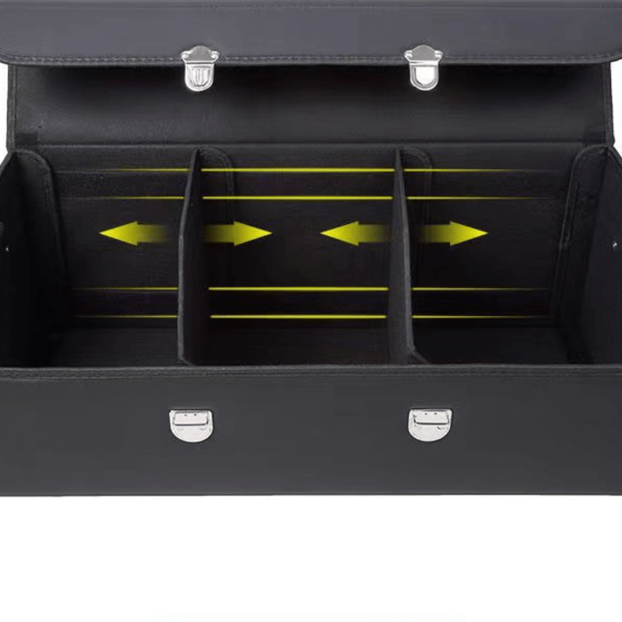 1pc Car Trunk Organizer with Lid, Collapsible Car Trunk Storage Organizer, Multi-Compartment Car Organizer for Auto, SUV, Truck, Minivan