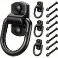 4 Pack Heavy Duty Steel D Rings Tie Down Anchors with Screws, 1/ 2" Bolt-On Forged D Ring Tie Down for Trailers, 12000Lbs Break Strength Trailer Tie Down Anchor for Trailer, Truck Bed