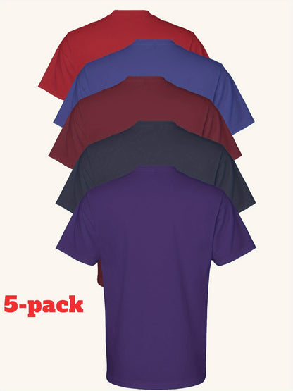 Men's Essential T-Shirt - Round Neck Short Sleeve Modern Style 638181