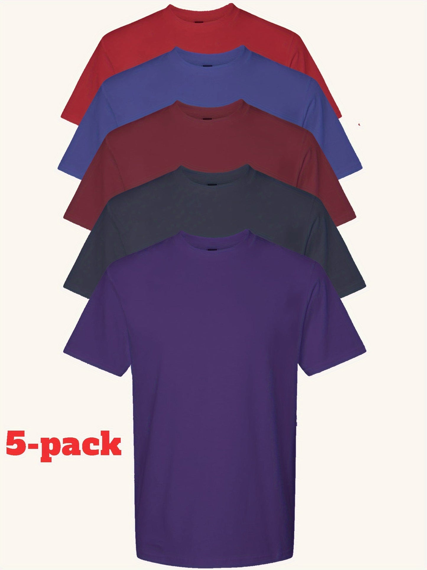 Men's Essential T-Shirt - Round Neck Short Sleeve Modern Style 638181