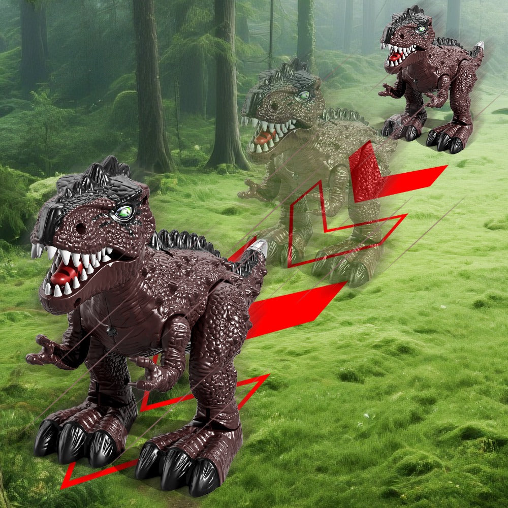 Electric Walking Dinosaur Toys Set of 3 with Sound, Light & Walking Functions – Interactive Moving Dino Toy Collection, Birthday Christmas Gift for Boys Girls Ages 3-7