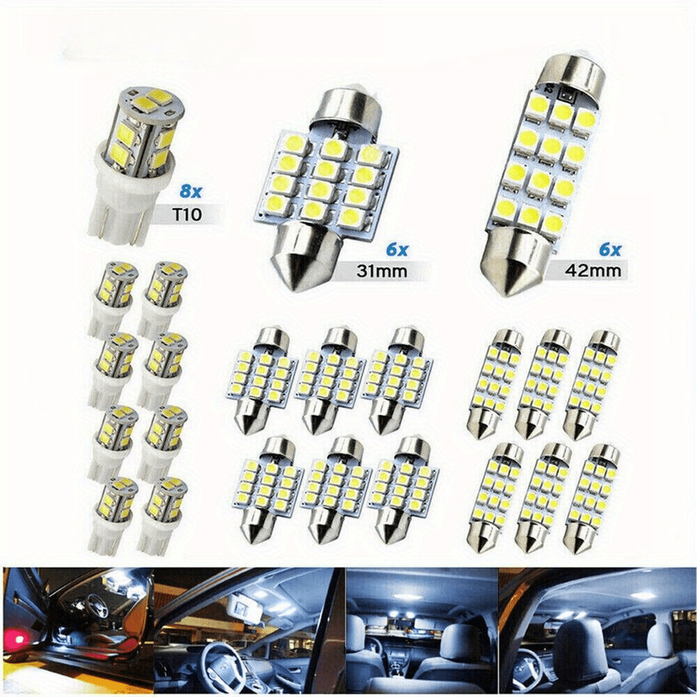 Upgrade Your Car Lighting! 40pcs LED Set with Width Indicators, Reading And Roof Lights