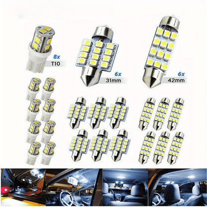 Upgrade Your Car Lighting! 40pcs LED Set with Width Indicators, Reading And Roof Lights