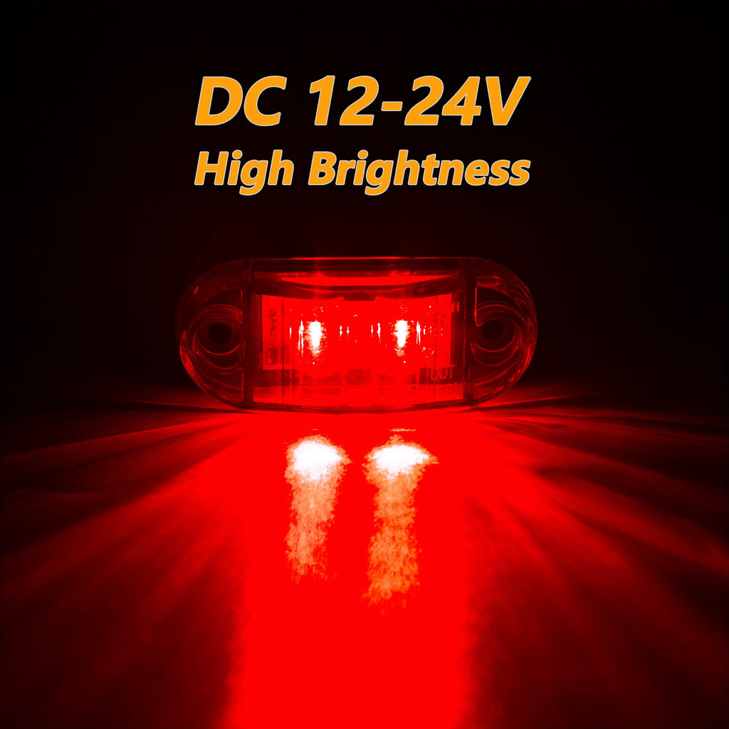 Universal LED Indicator Lights for The Front, Rear, And Sides of Trucks, Rvs, Cars, Buses, Trailers, Vans, Caravans, And Boats, Without Battery