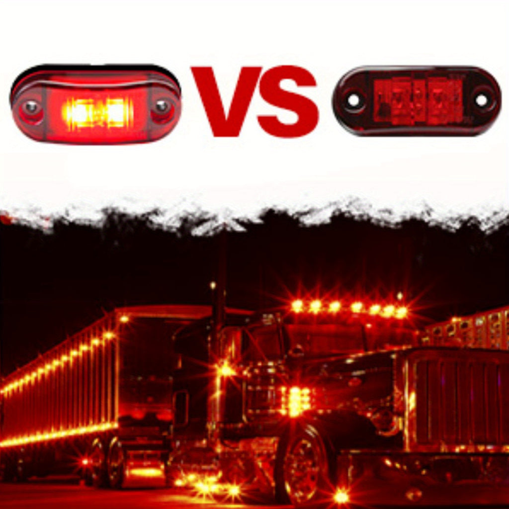 Universal LED Indicator Lights for The Front, Rear, And Sides of Trucks, Rvs, Cars, Buses, Trailers, Vans, Caravans, And Boats, Without Battery