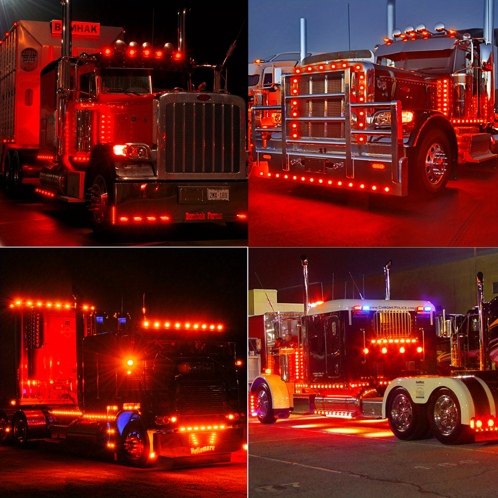 Universal LED Indicator Lights for The Front, Rear, And Sides of Trucks, Rvs, Cars, Buses, Trailers, Vans, Caravans, And Boats, Without Battery