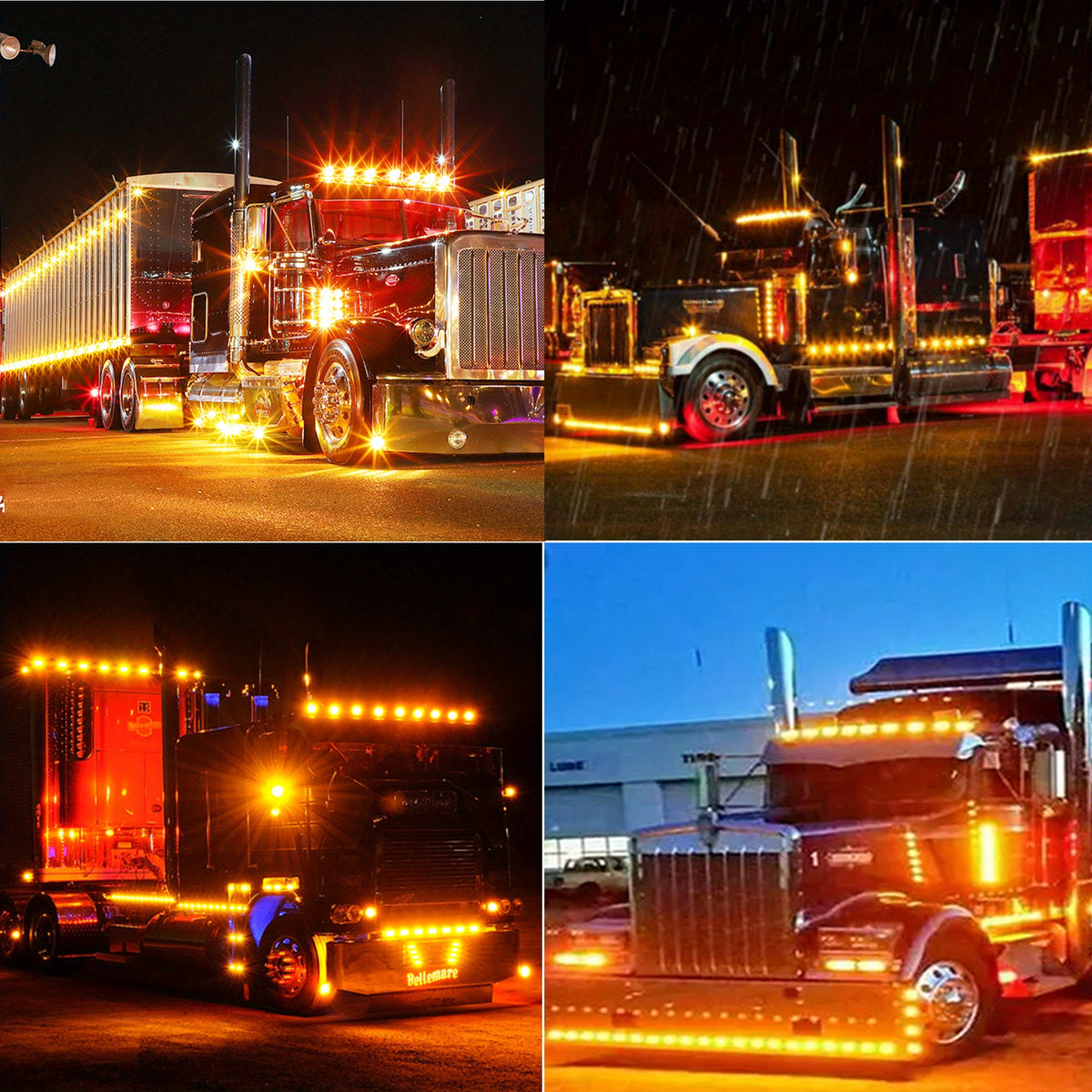 Universal LED Indicator Lights for The Front, Rear, And Sides of Trucks, Rvs, Cars, Buses, Trailers, Vans, Caravans, And Boats, Without Battery