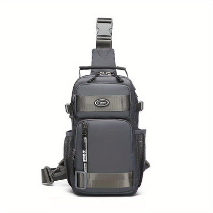 Crossbody Chest Bag Unisex Multipurpose Shoulder Sling Bag with Adjustable Strap Zipper Closure Versatile Carry Styles for Daily Use Travel Outdoor Black Grey