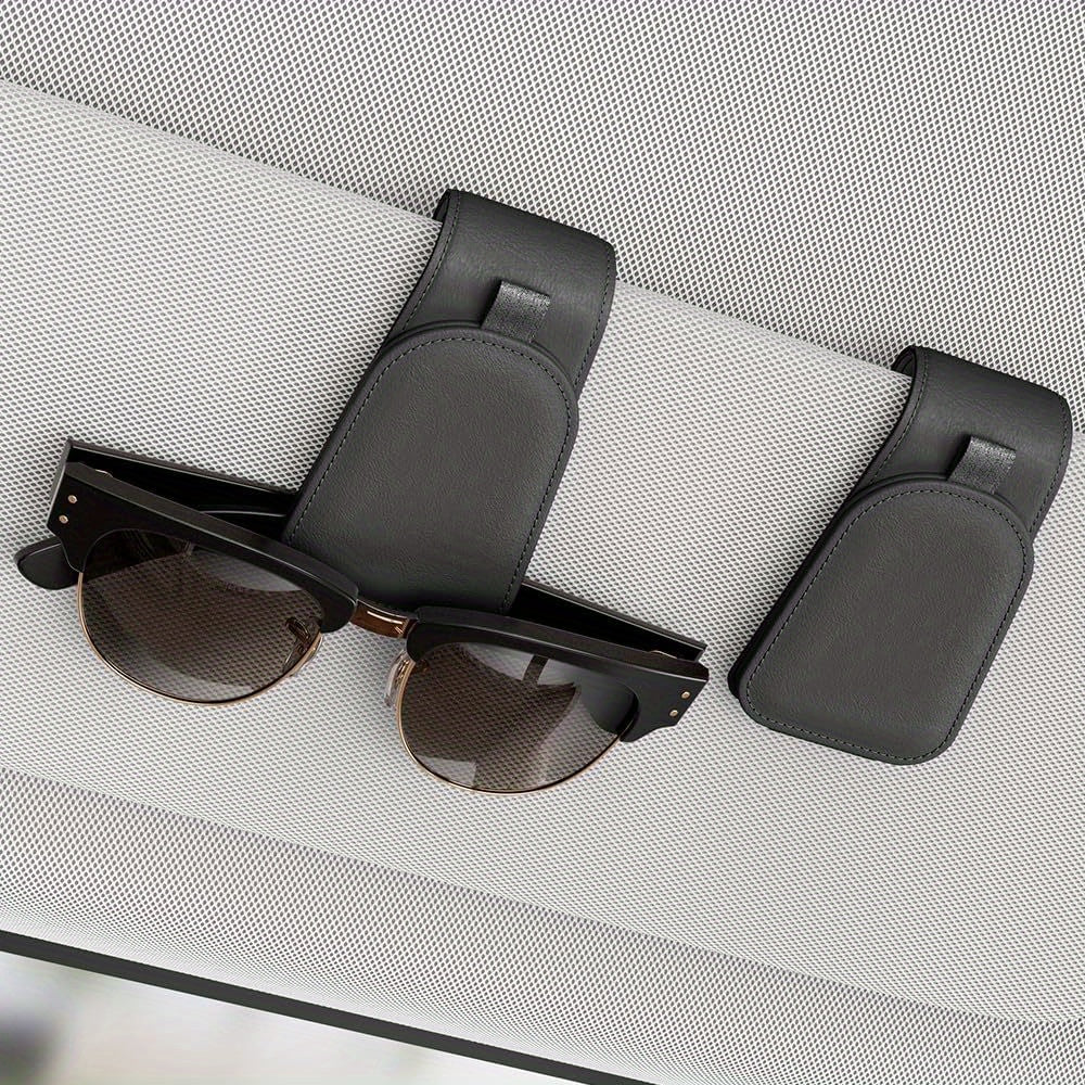 2pcs Sotfamily Sunglass Holder for Car Cloth Magnetic Glasses Clip for Car Visor Glasses Holder Clip for Car