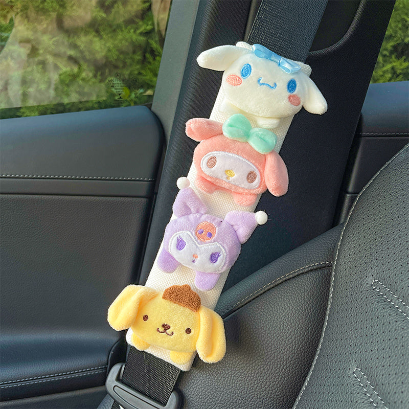 [Cute Hello Kitty] Sanrio Travel Additions | Car Safety Belt Shoulder Cover | Protective Case | Interior Decoration | Cartoon Cute Hello Kitty | Essential for Travel