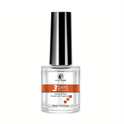 Vitamin Nail Strengthener 3-Day 10ml Alcohol-Free Formula – Prevents Breakage Peeling & Chipping, Nail Hardener for Soft Thin Brittle Nails, Strengthens & Protects Daily Nail Treatment for Women